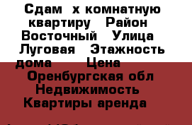 Сдам 2х комнатную квартиру › Район ­ Восточный › Улица ­ Луговая › Этажность дома ­ 5 › Цена ­ 9 000 - Оренбургская обл. Недвижимость » Квартиры аренда   